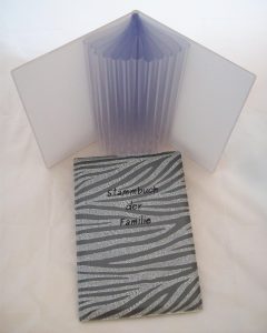 Stammbuch A5 NEU - grey waves - innen weiß