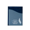 Kondolenzmappe DIN A5 Basisdesign: Welle & Materialmix: Marine