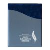 Kondolenz-Ringbuch DIN A4 Basisdesign: Welle & Materialmix: Marine