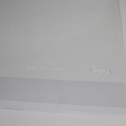 Buchhüllen 275 x 545 mm mit Blindprägung ~www.VIOLA-world.de~ und Größenangabe
