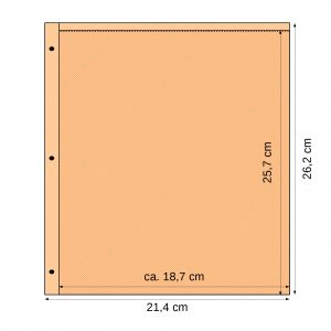 Abhefthülle Sonderformat - 21,4 x 26,2 cm