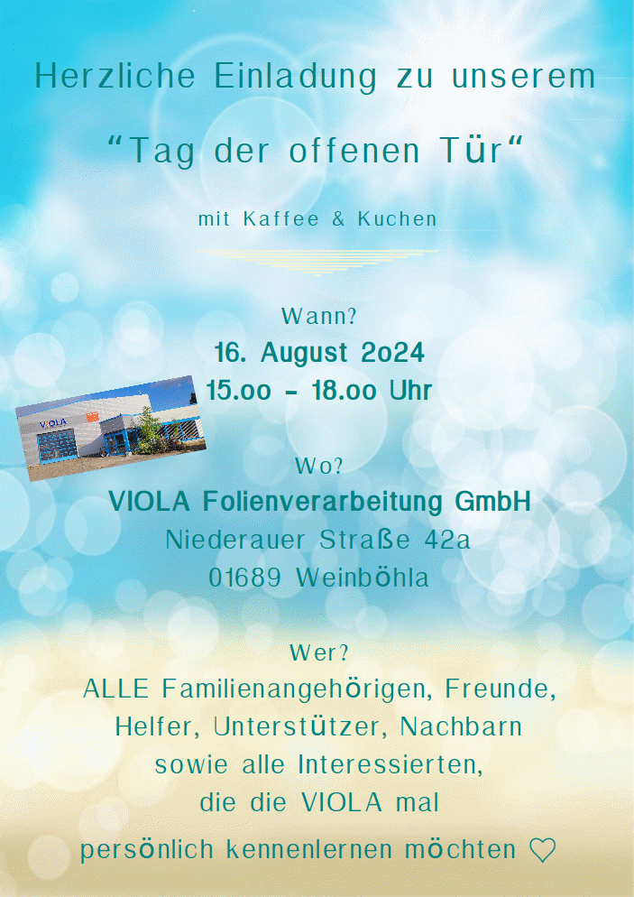 Einladung Tag der offenen Tür 2o24 - Interessierten