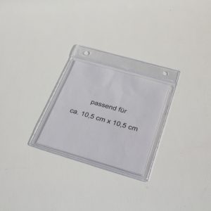Cliphülle 11,6 x 13 cm mit 2 Rundlöchern