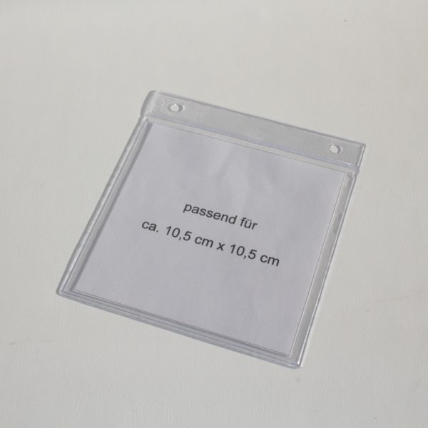 Cliphülle 11,6 x 13 cm mit 2 Rundlöchern